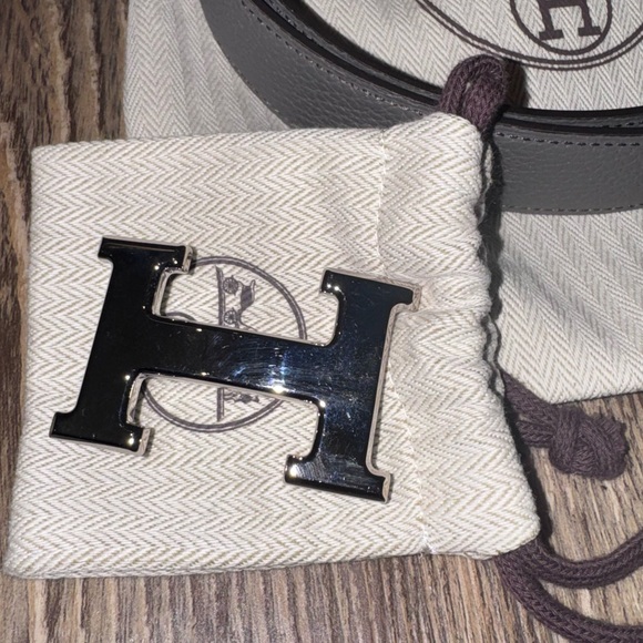 Authentic Hermes Reversible Belt and Palladium H Buckle (PHW) main image 7